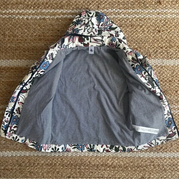 Petit Bateau Flower Print Raincoat Jacket - Picture 3 of 12